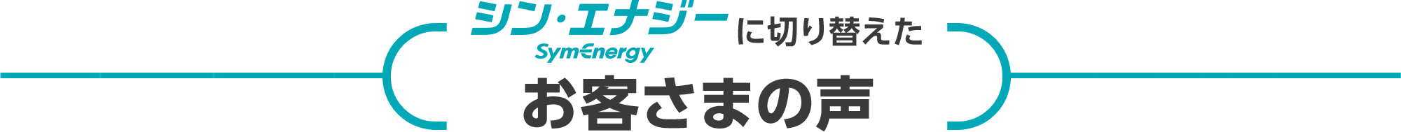 シン・エナジーに切り替えたお客さまの声