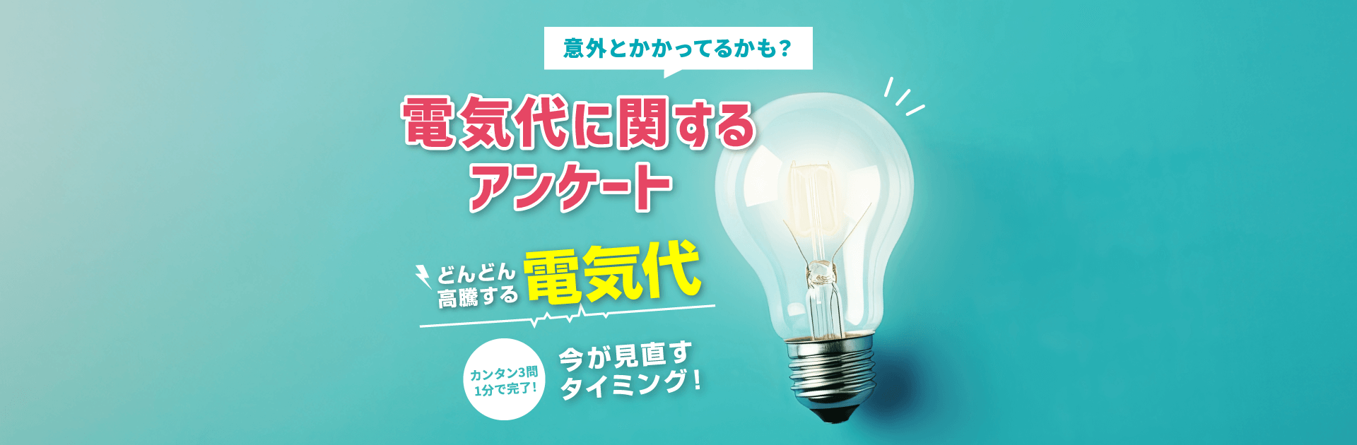 意外とかかってるかも?電気代に関するアンケート