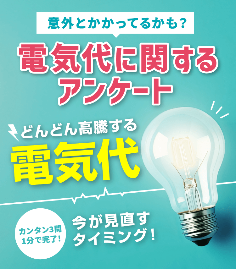 意外とかかってるかも?電気代に関するアンケート